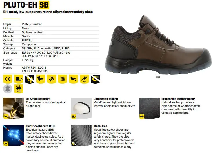 Giày Bảo Hộ Safety Jogger Pluto-EH