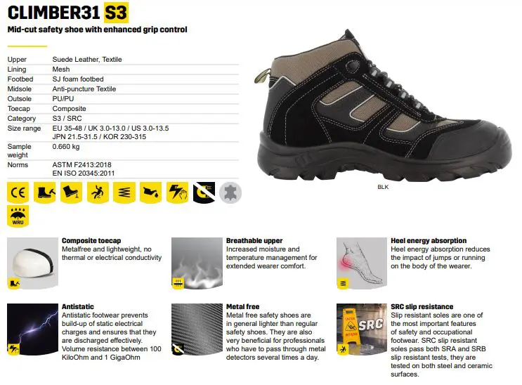 Giày Bảo Hộ Safety Jogger Climber